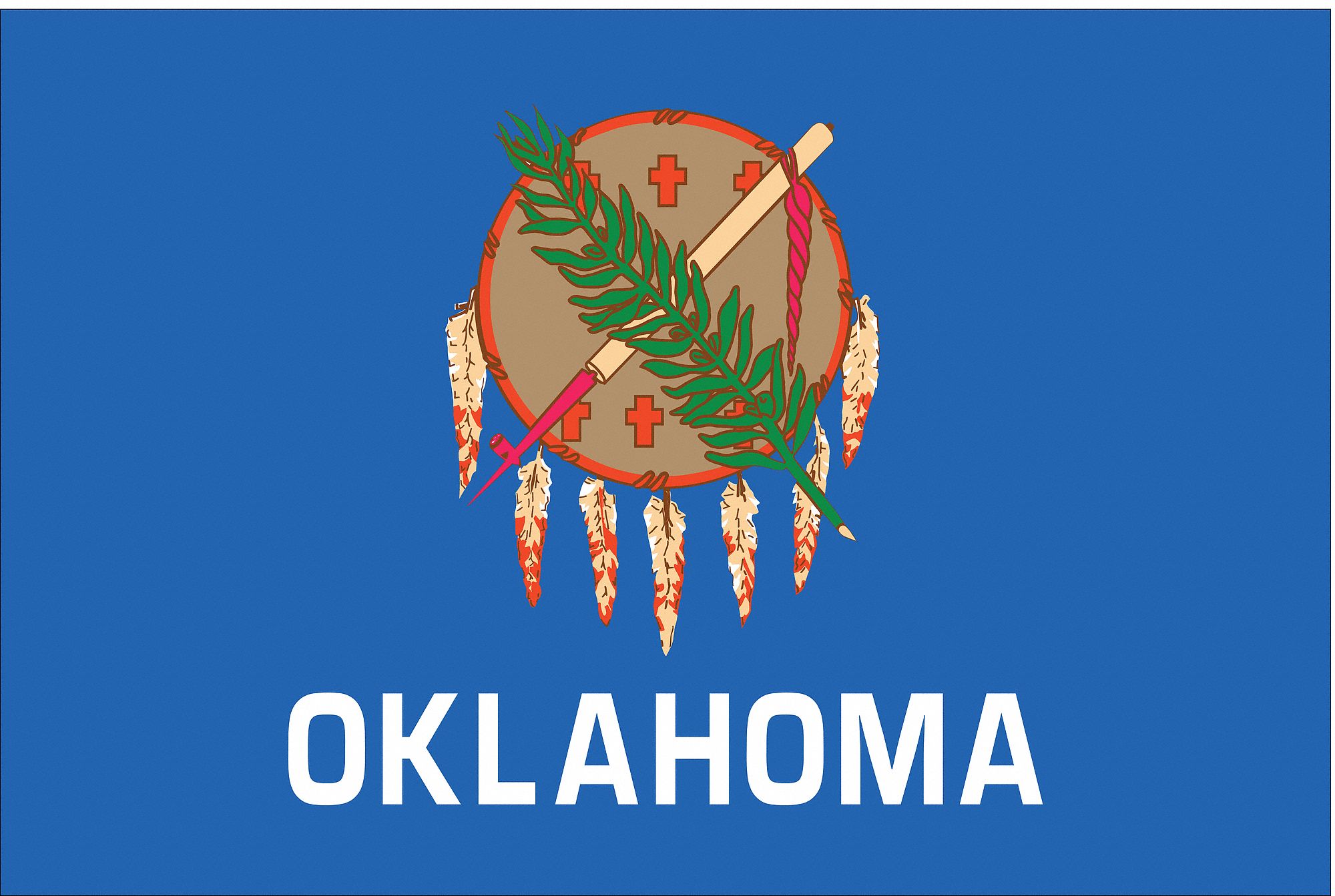 NYLGLO, 3 ft Ht, 5 ft Wd, State Flag 2NEL9144360 Grainger