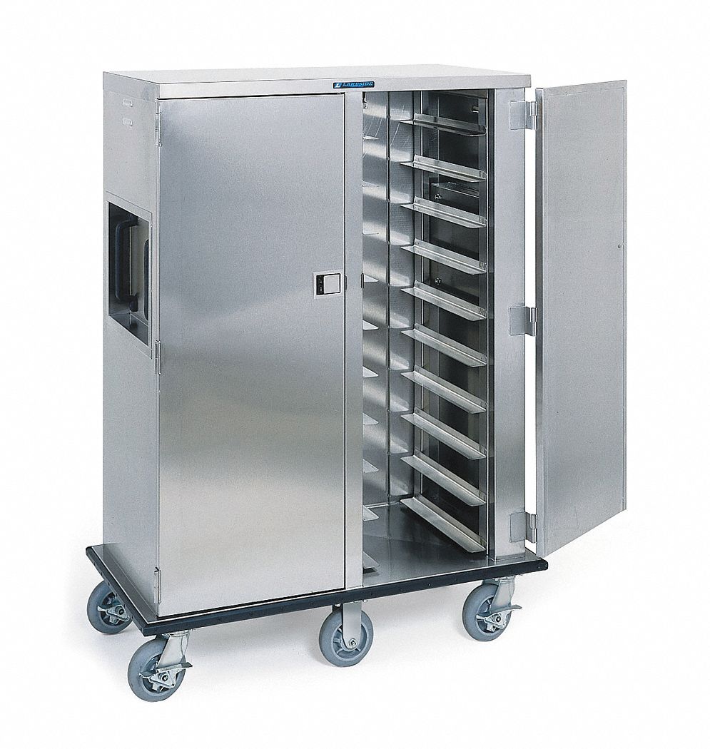LAKESIDE, 10 Trays, NonPassThrough, Meal Delivery Cart 2NKF16910
