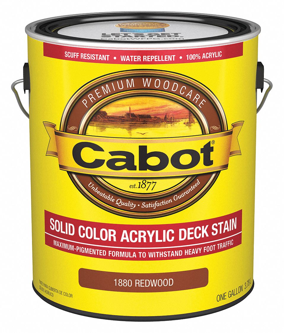 Cabot solido Acryl stainredwoodlowlustre, 1 Gal., 140.0001880.007