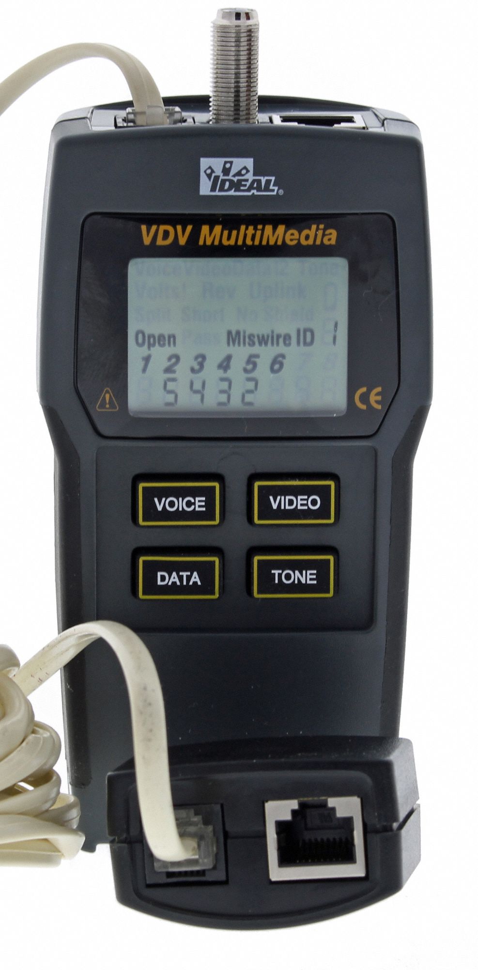 IDEAL Multimedia Cable Tester, Copper Cable Wire Mapping, LCD 2NV58