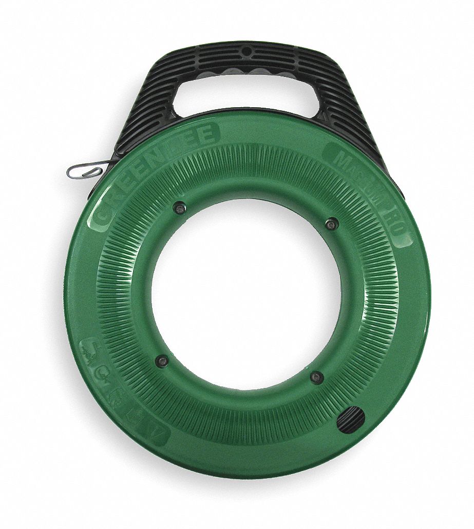 GREENLEE 125 ft Fish Tape, Steel, 1/8" x 0.060" Tape Size, Flat Tape