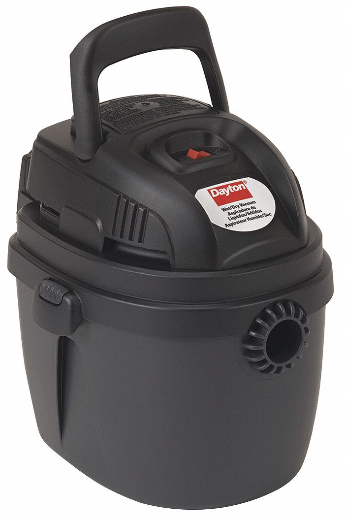 DAYTON Portable Shop Vacuum, 1 1/2 gal Tank Size, 50 cfm, 1 1/4 in Vacuum Hose Dia. 2NYE3