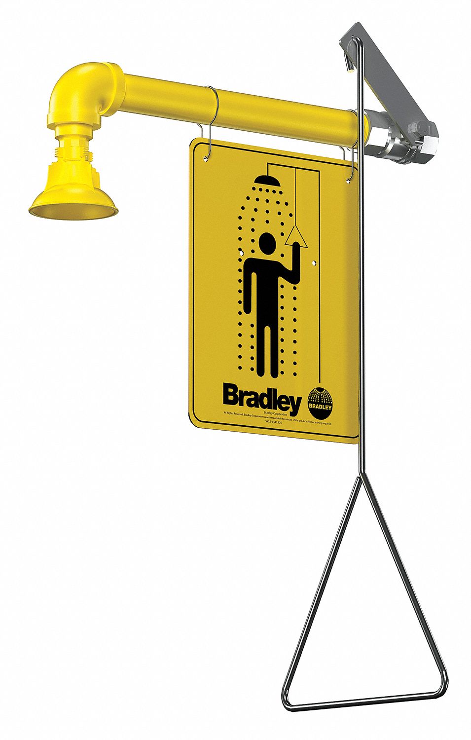 BRADLEY Emergency Shower, Wall Mount, Plastic, 3.1 in Head Dia. 2P268