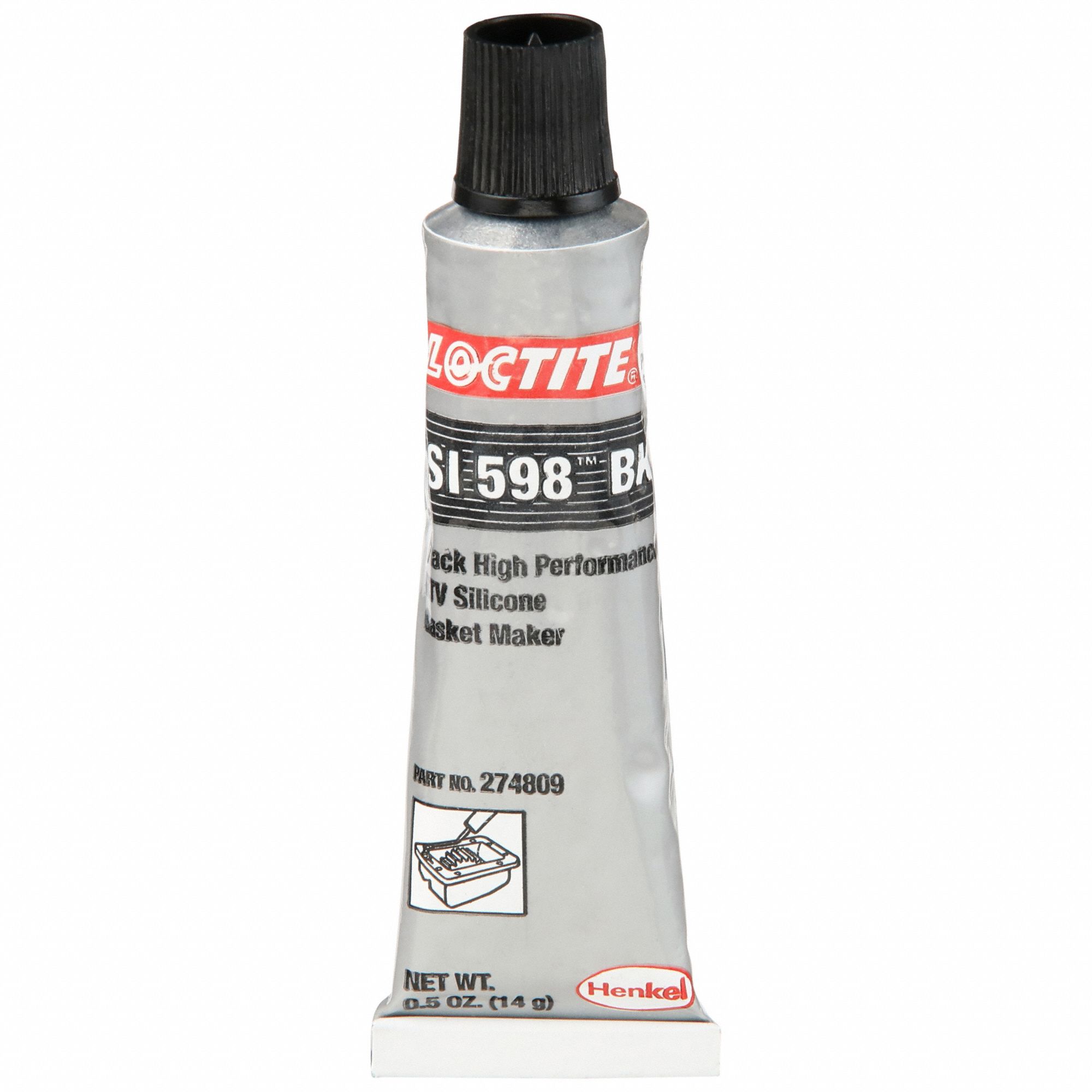 LOCTITE, SI 598, 0.02 fl oz, RTV Gasket Maker 2PAC6274809 Grainger