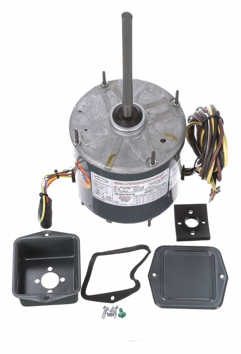 GENTEQ 1/3 to 1/6 HP Condenser Fan Motor,Permanent Split Capacitor,1075