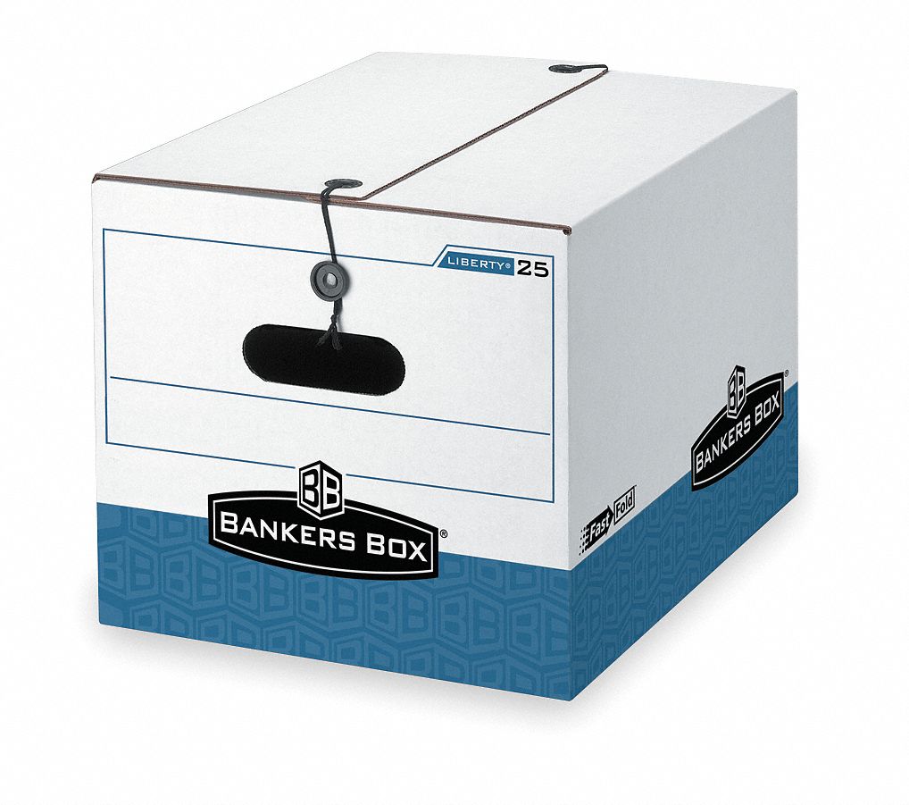 BANKERS BOX Record Storage Box, 10 1/4 in Height, 12 in Width, 15 1/2