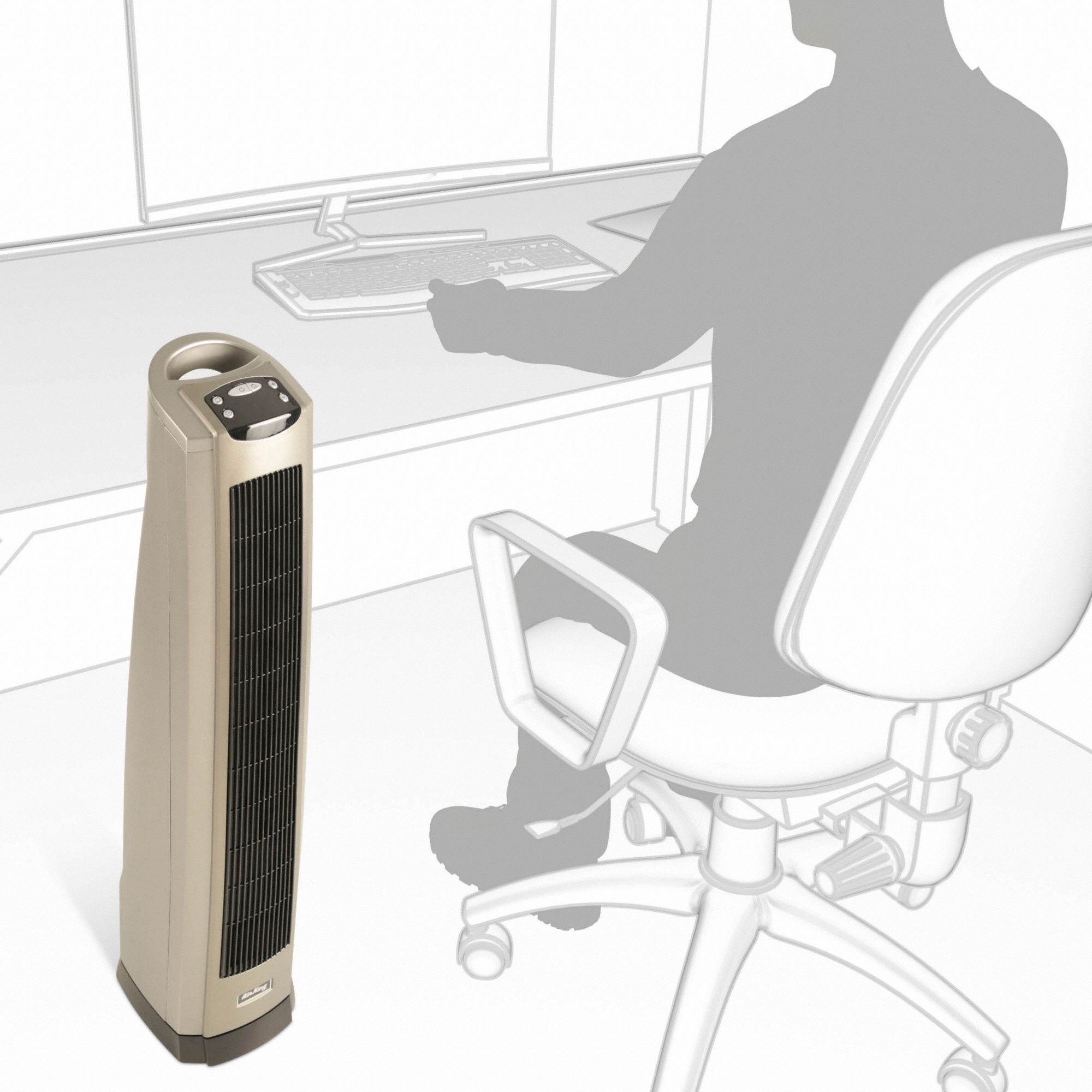 AIR KING Pedestal and Tower, Portable Electric Heater, 900W/1500W, 120V