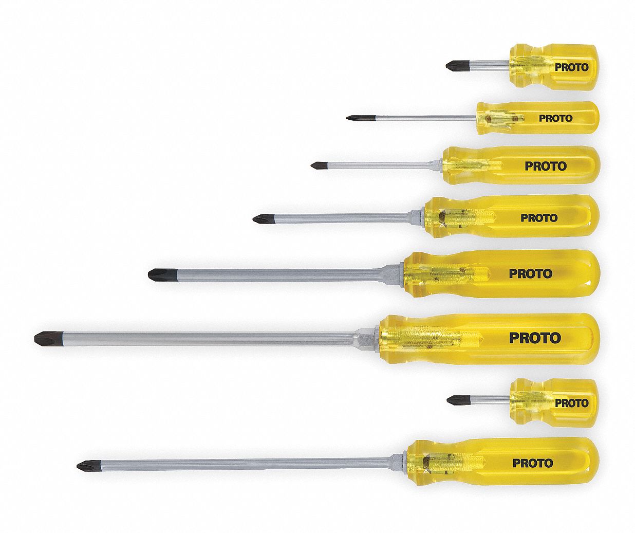 PROTO Screwdriver Set, Phillips, Number of Pieces 8 2RDY7J9600CC