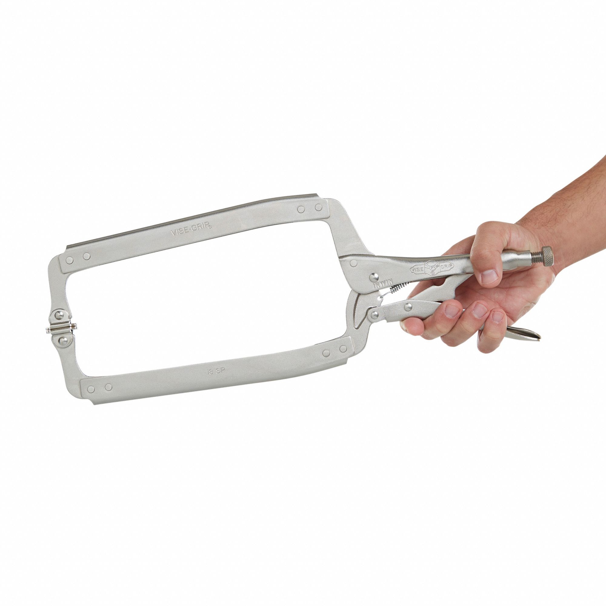 IRWIN VISEGRIP 18 in Locking CClamp, 8 in Max. Opening, 9 1/2 in