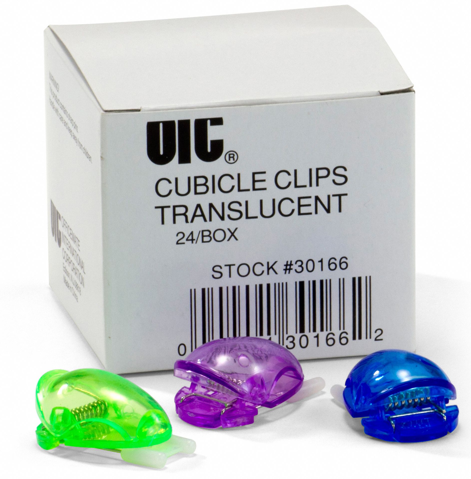 OFFICEMATE Cubicle Wall Panel Clip 1 in W, Assorted, 24 PK 2RLL130166 Grainger