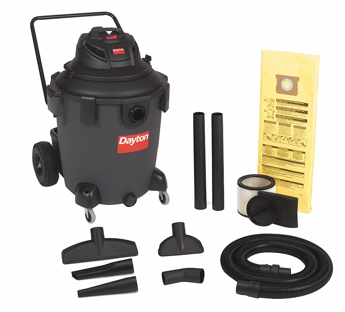 DAYTON, 32 gal Tank Size, Plastic, Shop Vacuum 2RPD82RPD8 Grainger