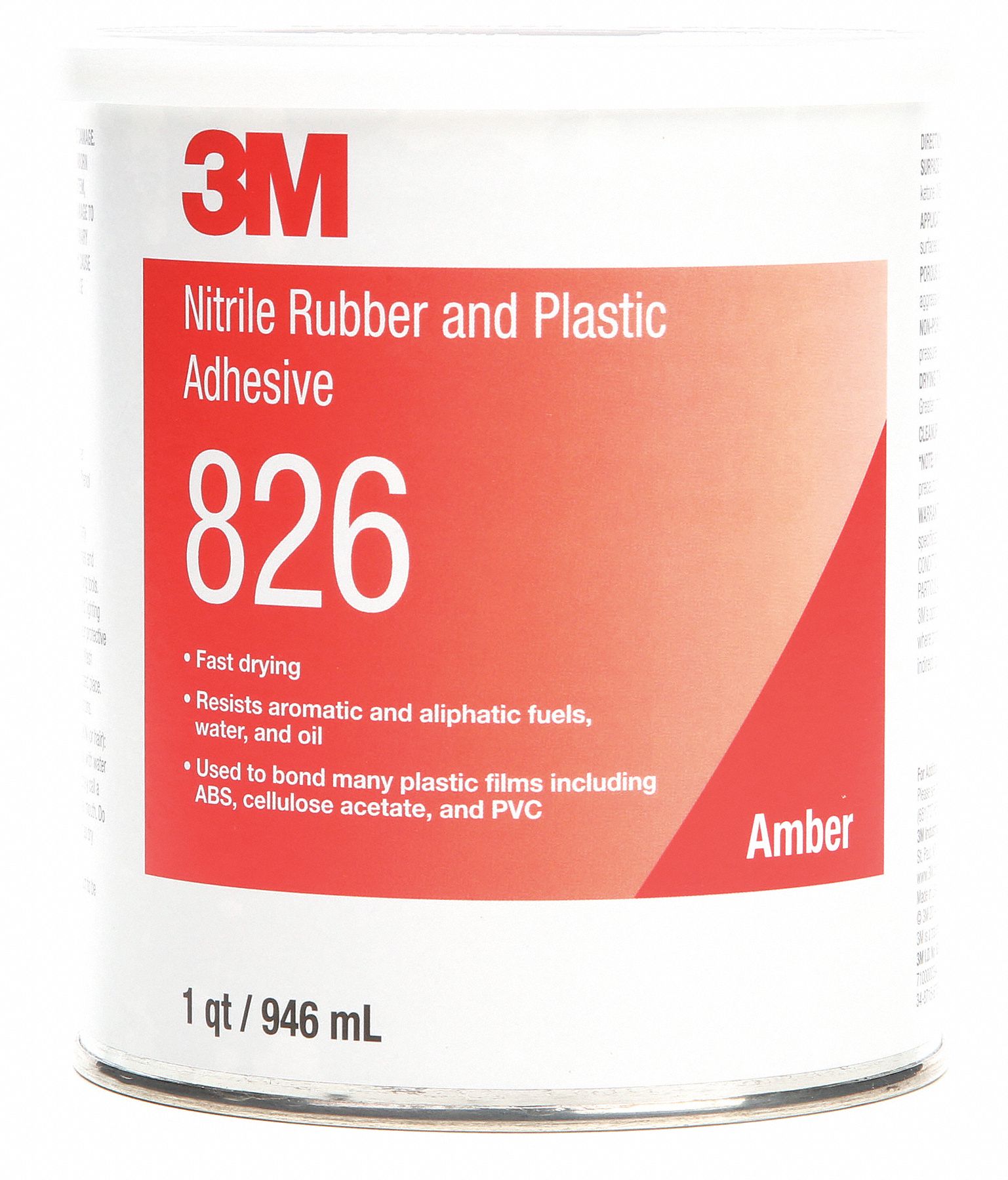 3M Amber Plastic Adhesive, 32 oz, Can, Woodworking 2RUE6826 Grainger