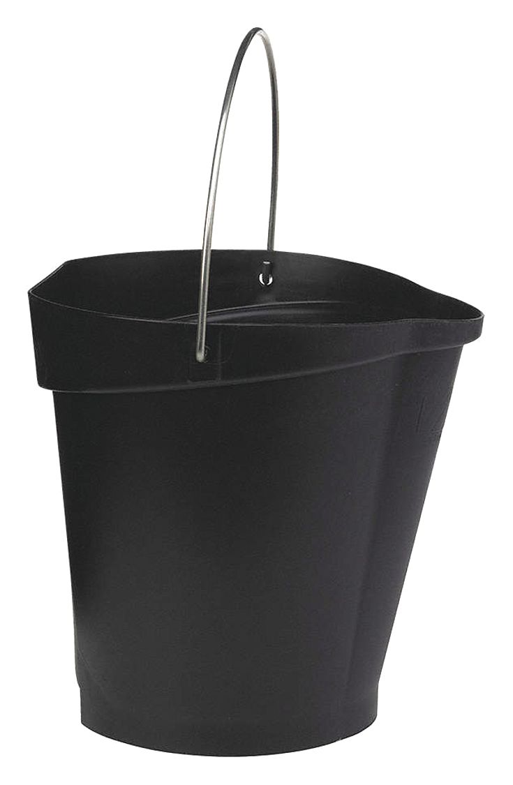 VIKAN Hygienic Pail 3 gal Bucket Capacity, Polypropylene, Black