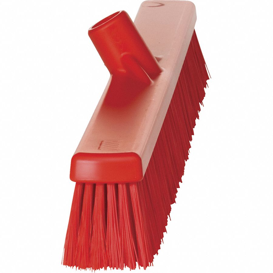 VIKAN Broom Head Threaded, European, 24 in Sweep Face, Polyester, Red