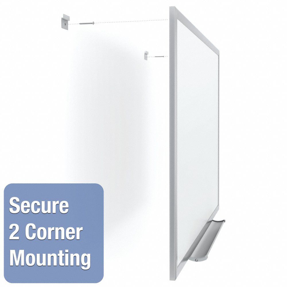 QUARTET Dry Erase Board Wall Mounted, 48 in Dry Erase Ht, 96 in Dry