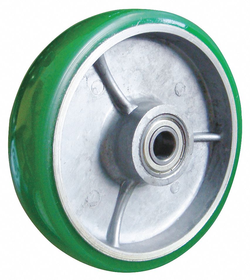 GRAINGER APPROVED Polyurethane Tread on Aluminum Core Wheel 8 in Wheel