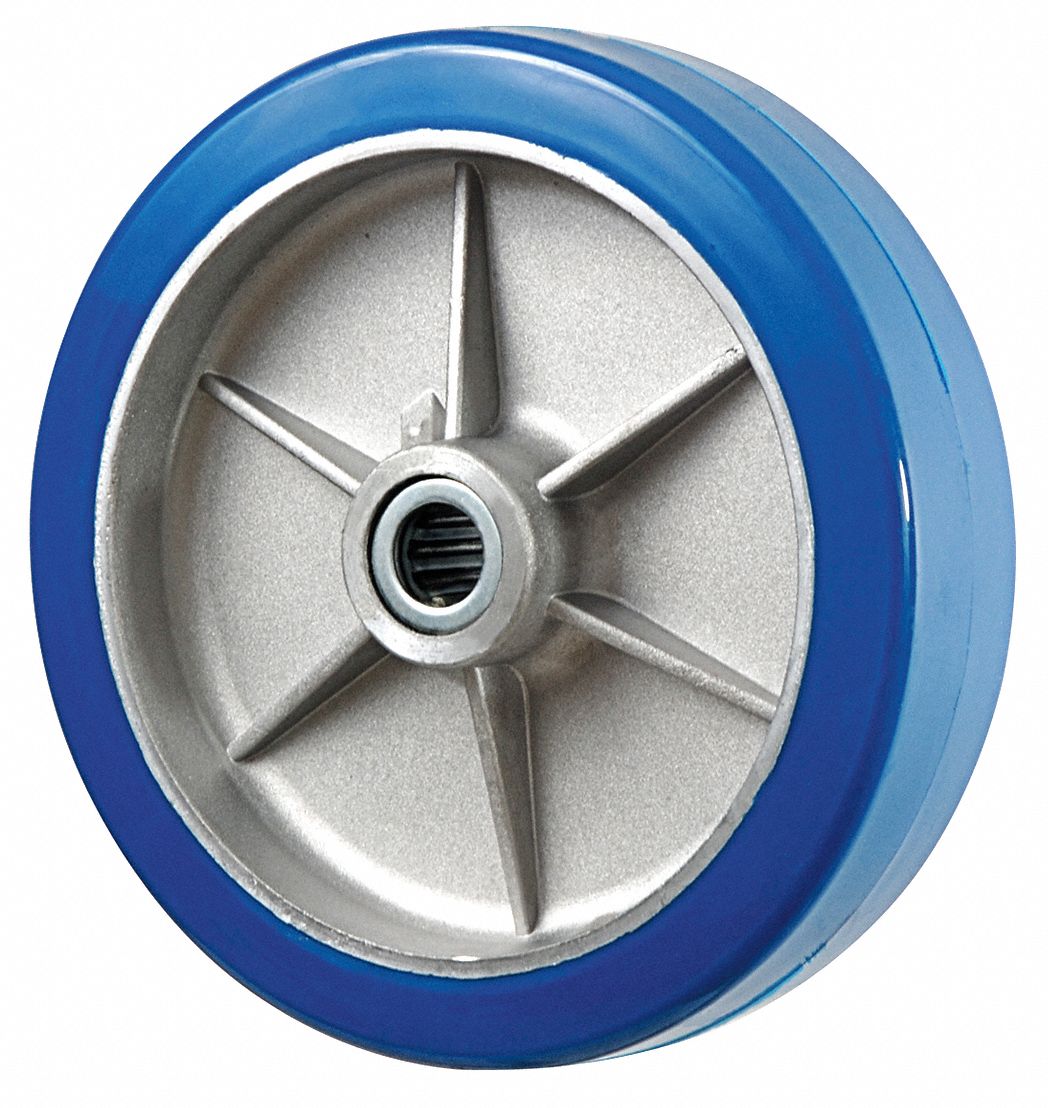 GRAINGER APPROVED Polyurethane Tread on Aluminum Core Wheel, 8" Wheel