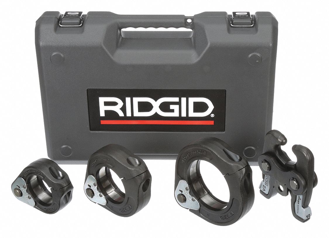 RIDGID, 2 1/2 in to 4 in Pipe, Copper (Plumbing)/Stainless Steel, Press