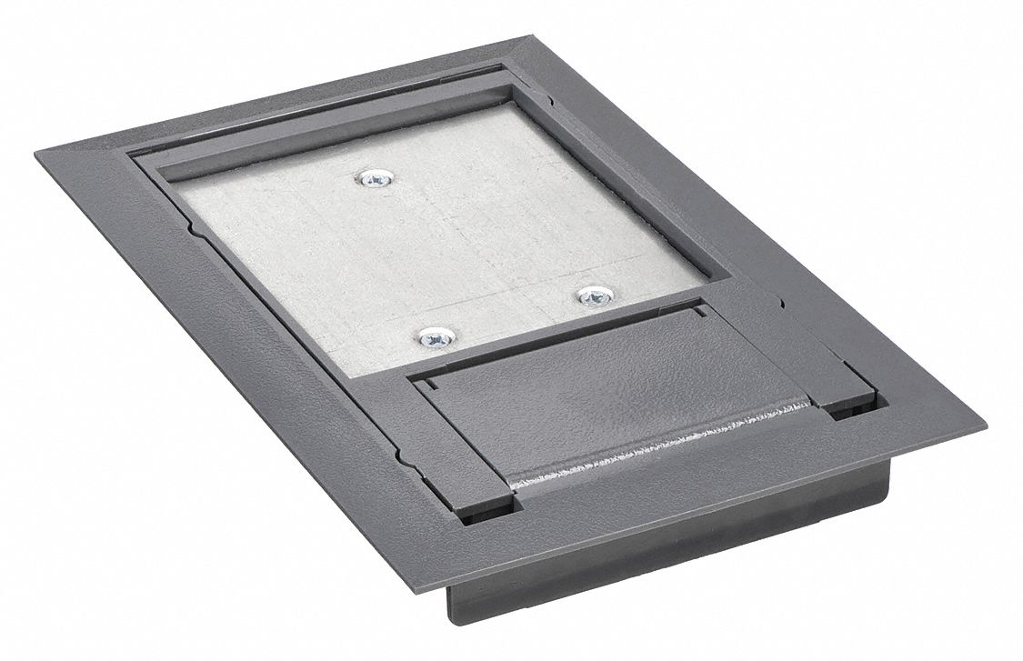 STEEL CITY, Rectangular, 8 1/4 in Lg, Floor Box Cover 2TEC5664CST