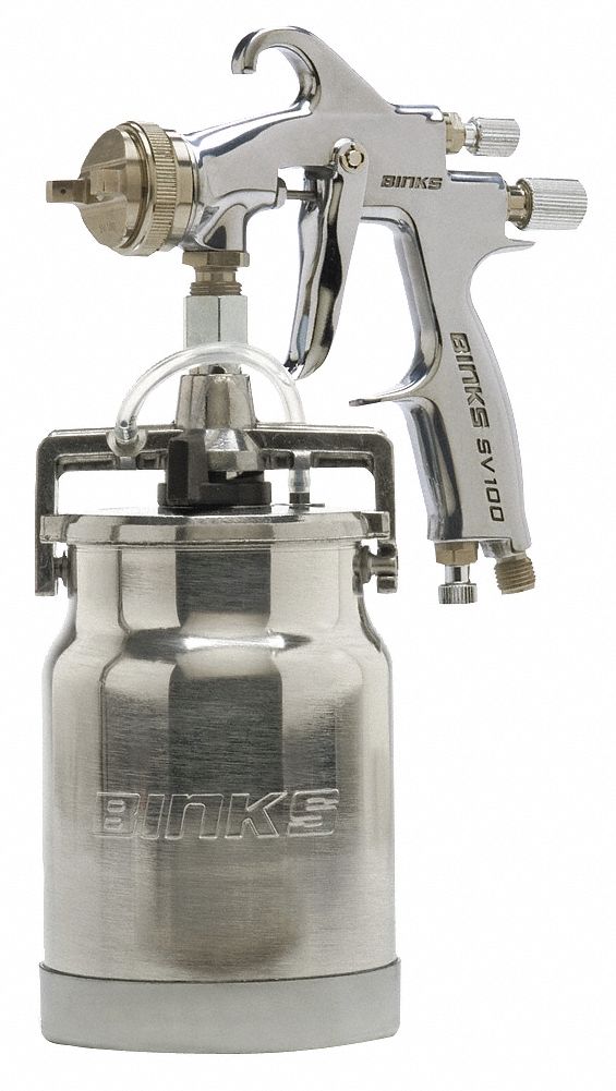 BINKS, 11 in Pattern Size, 1 qt Cup Capacity, Conventional Spray Gun