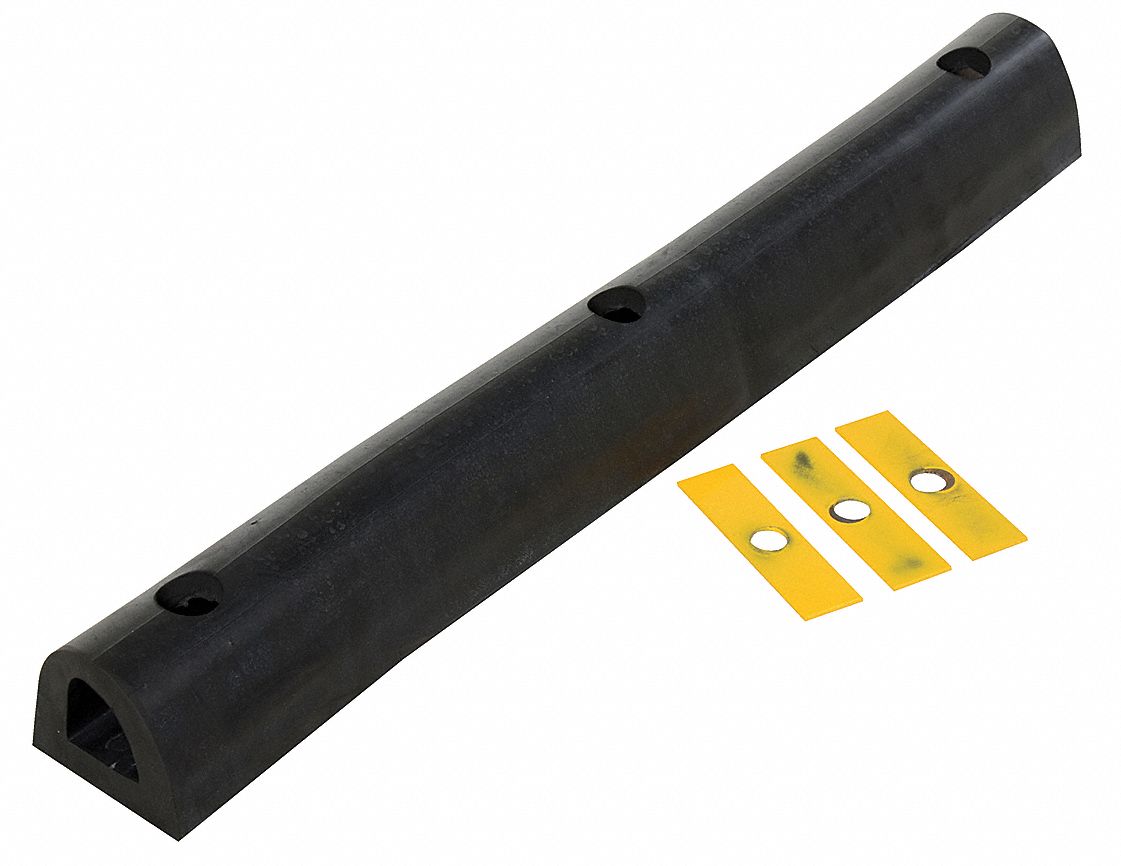 DShape Extruded Rubber Dock Bumper, 4 inH x 36 inW x 4 1/4 inD Grainger