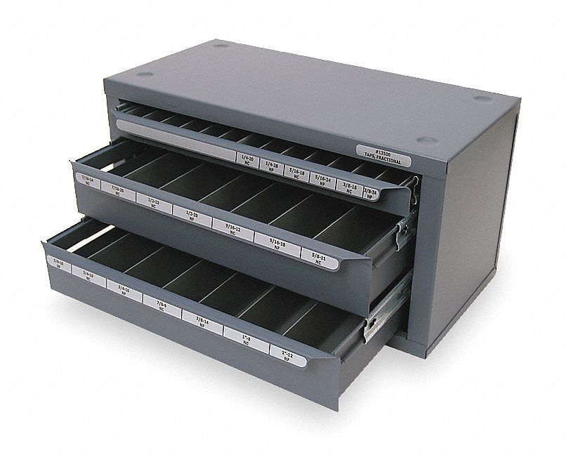 HUOT, Steel, 14 5/8 in Overall Wd, Tap Storage 2TPY713500 Grainger