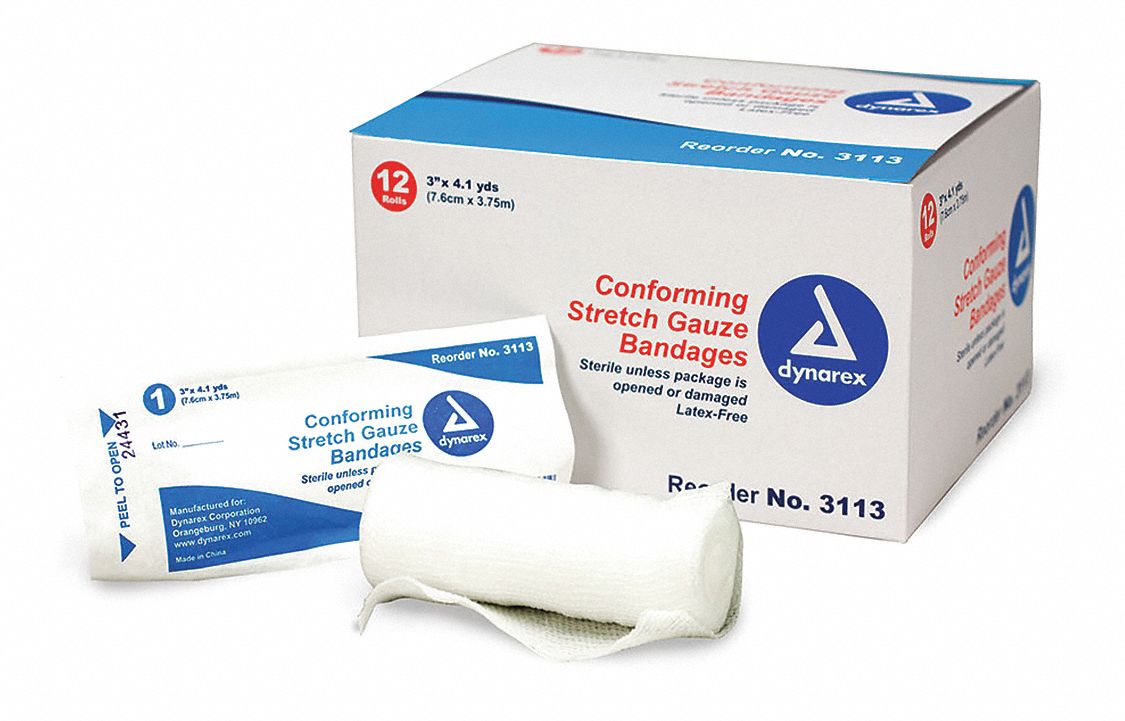 FIRST AID ONLY Gauze Wrap, Bulk, Sterile, Gauze, Includes (12) Gauze