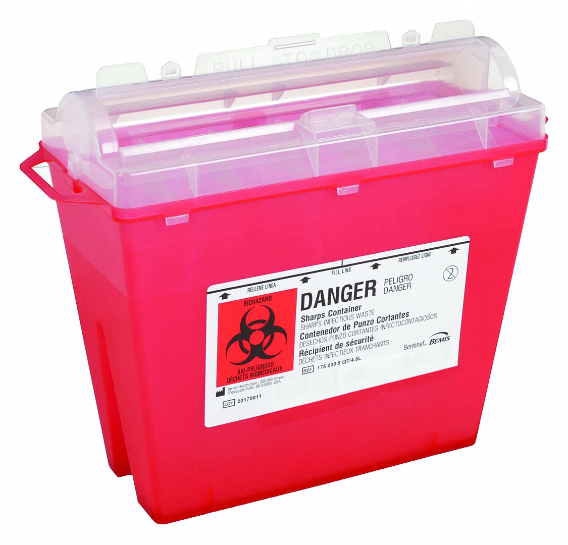 FIRST AID ONLY, Sharps Container, 1.25 gal Capacity, Sharps Container
