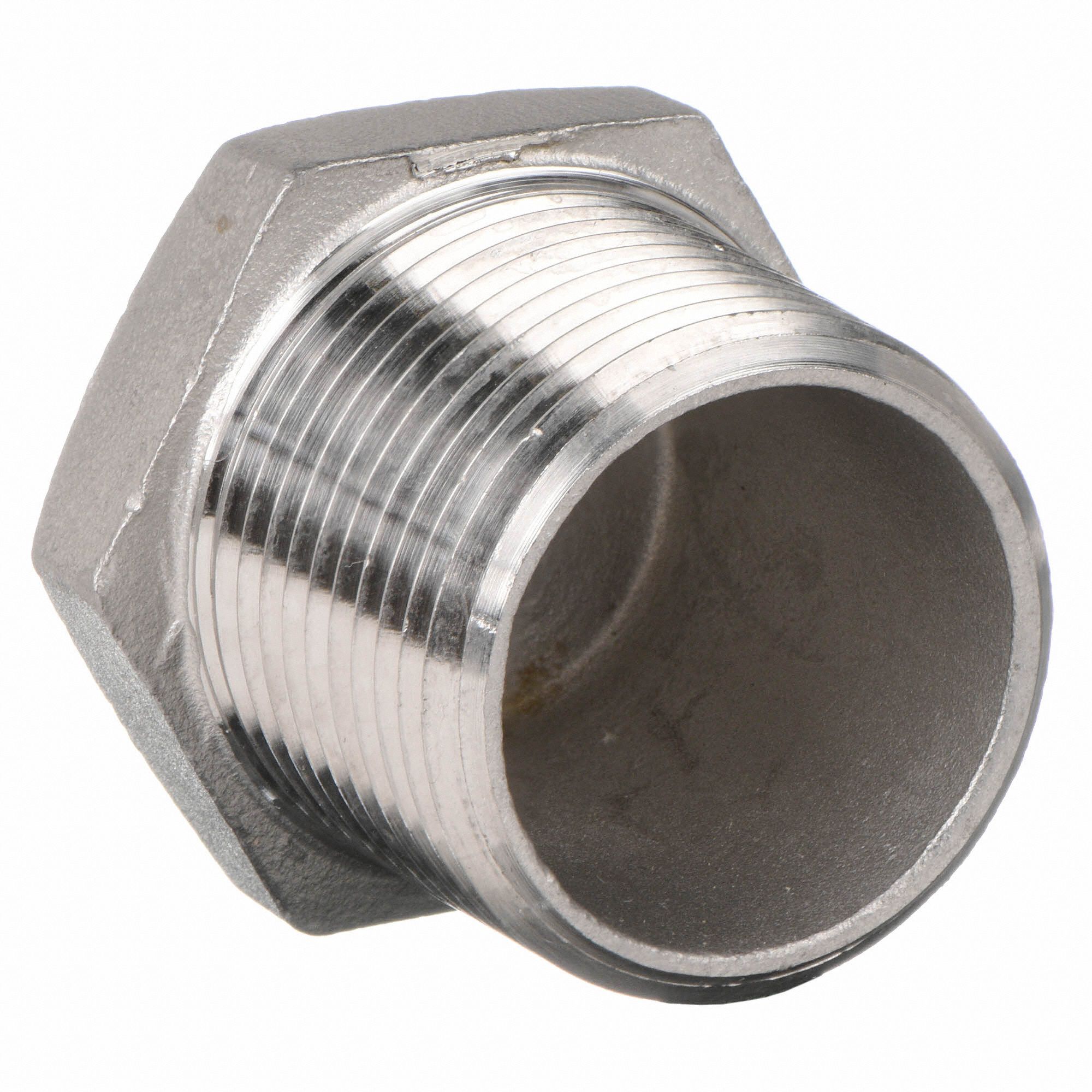 GRAINGER APPROVED 316 Stainless Steel Hex Plug, MNPT, 3/4 in Pipe Size