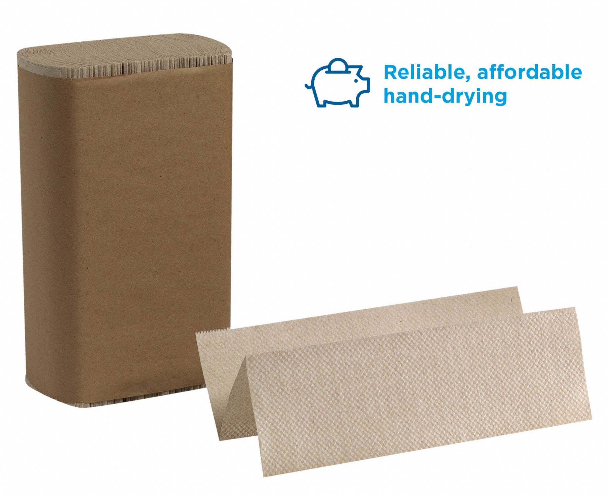 Paper Towel Sheets Brown, 9 1/4 in Sheet Wd, 9 1/2 in Sheet Lg, 250 Sheets, 1