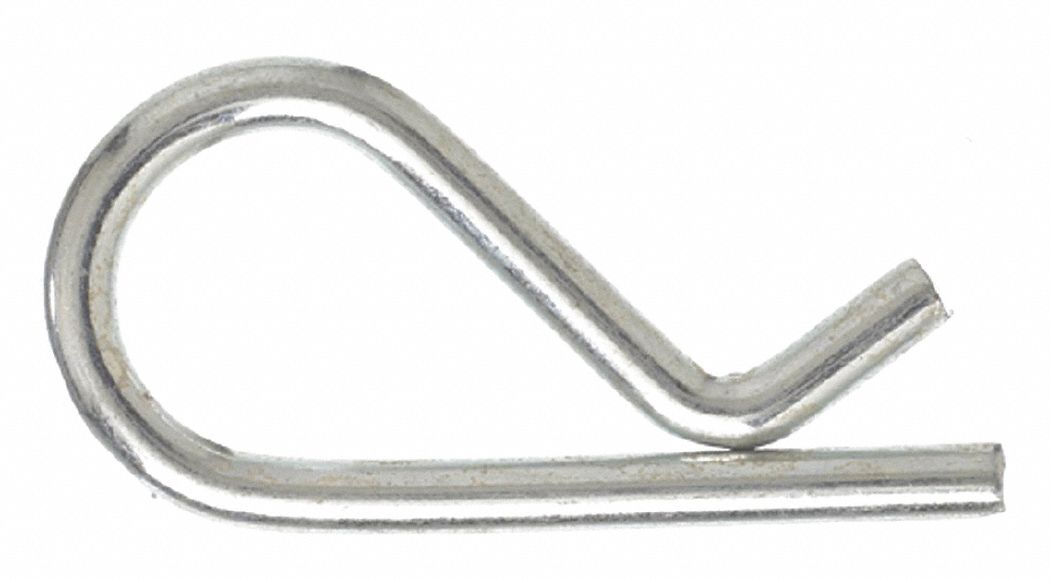 GRAINGER APPROVED Steel Hairpin Cotter Pin, 19/16" L, 1/8" Pin Dia