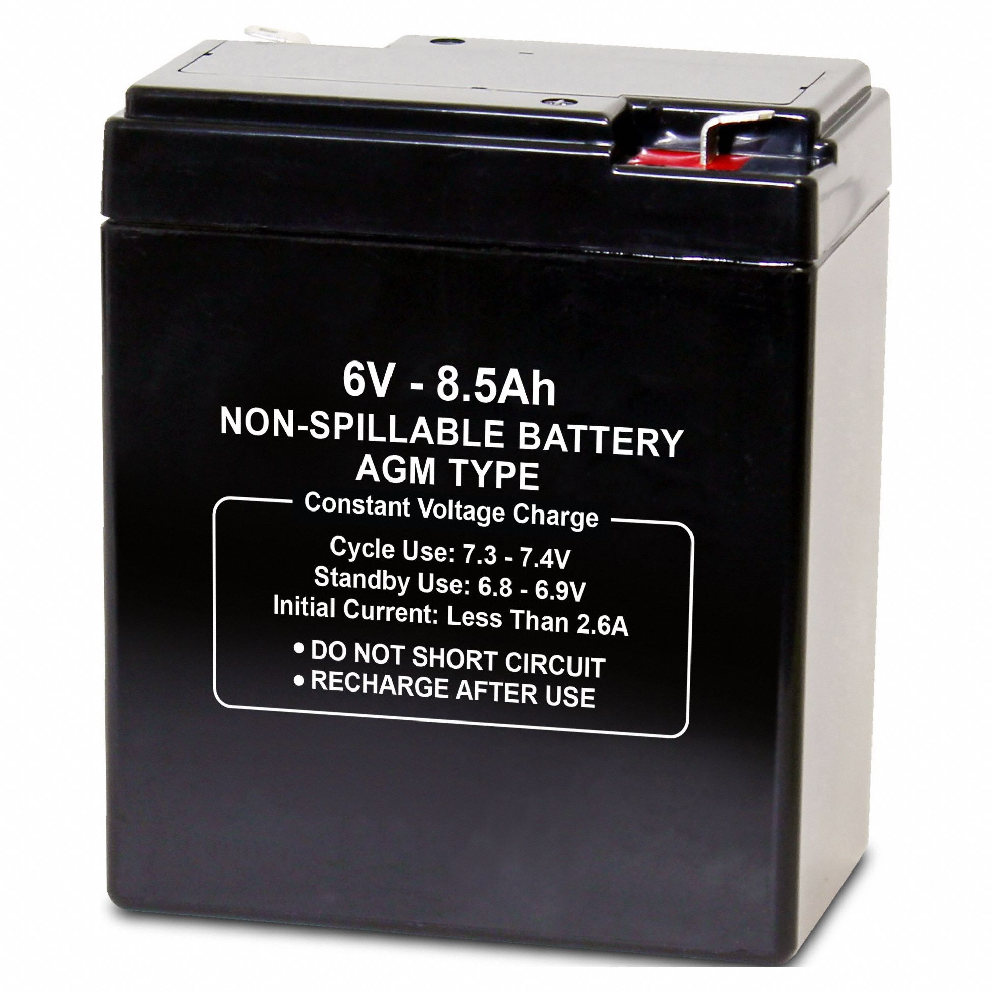 6V DC, 8.5 Ah Capacity, Sealed Lead Acid Battery - 2UKK3|2UKK3 - Grainger