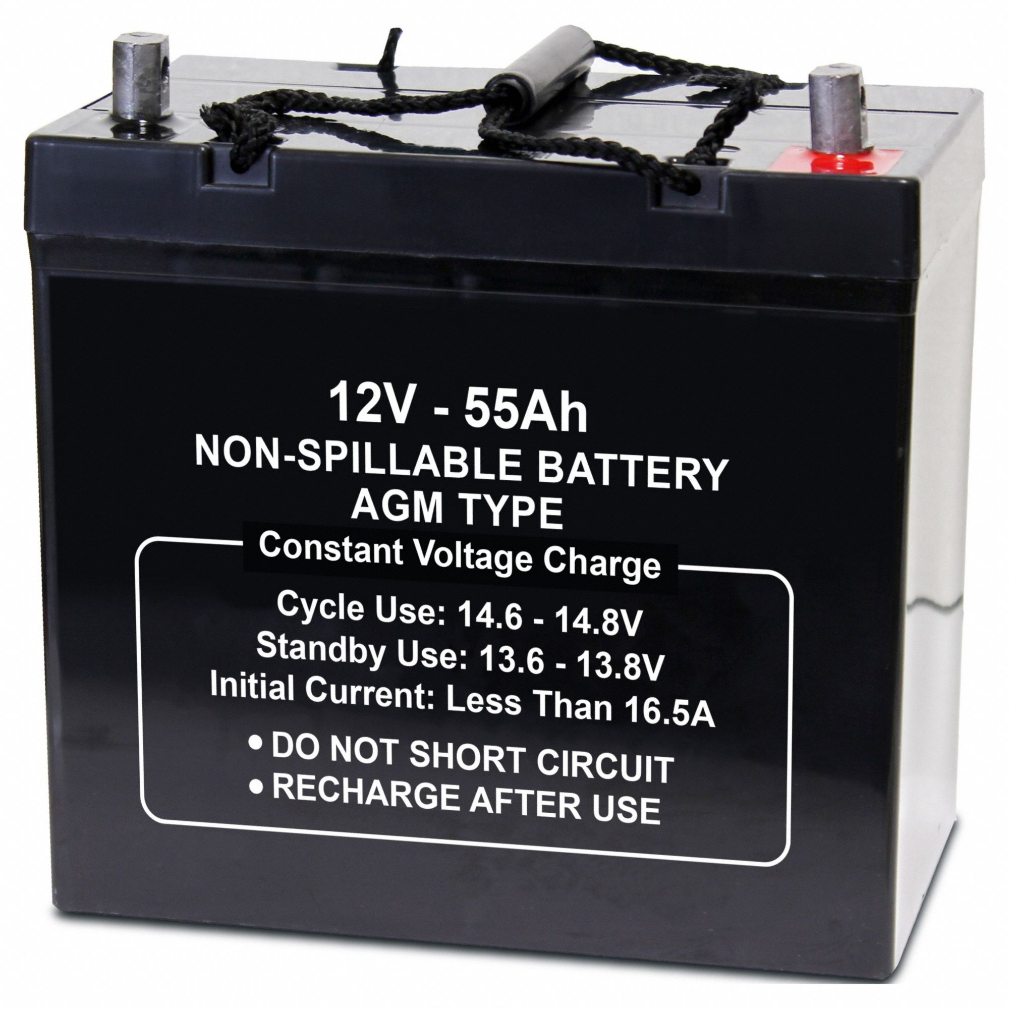12V DC, 55 Ah Capacity, Sealed Lead Acid Battery 2UKL52UKL5 Grainger