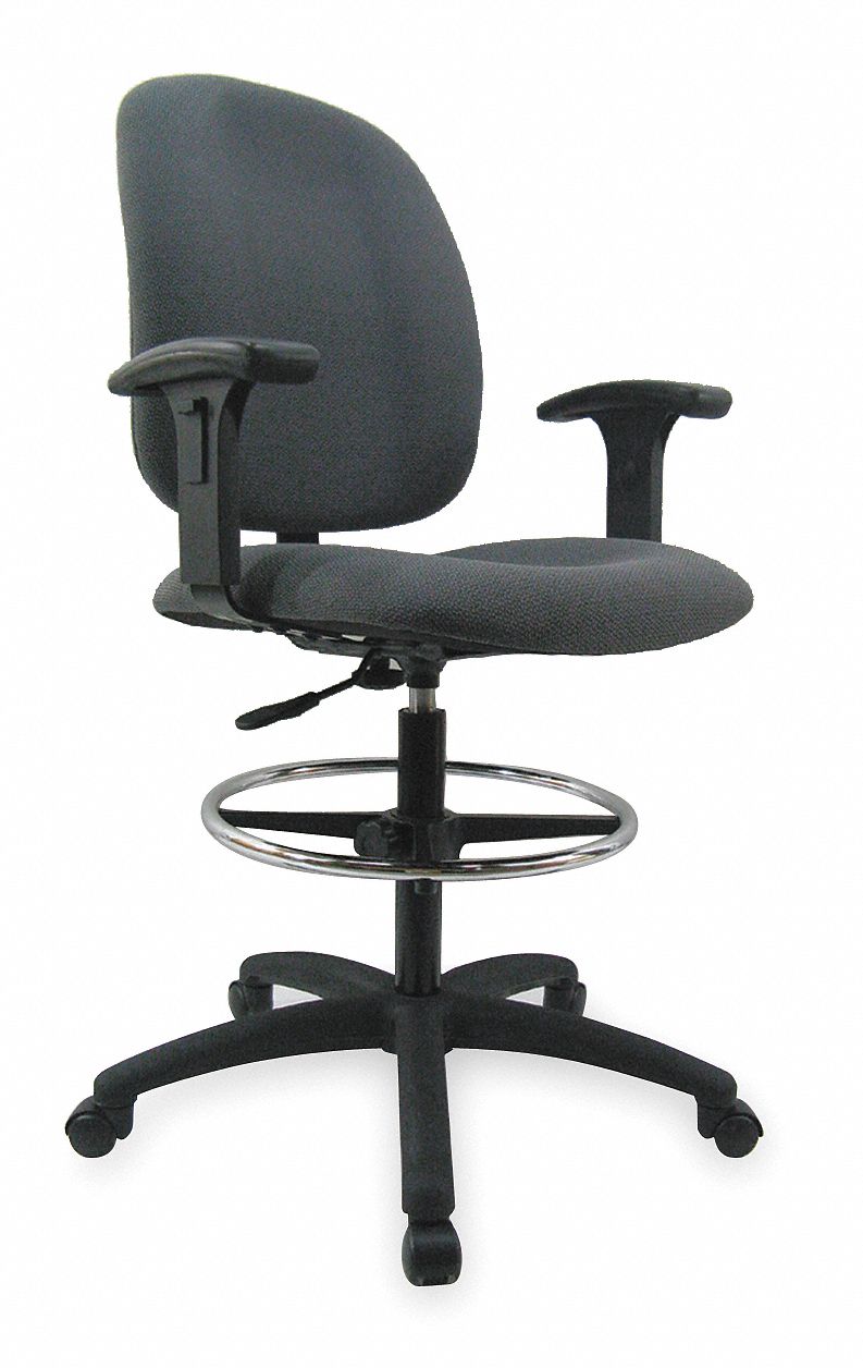 Drafting Chair, Adjustable Arm Style Grainger