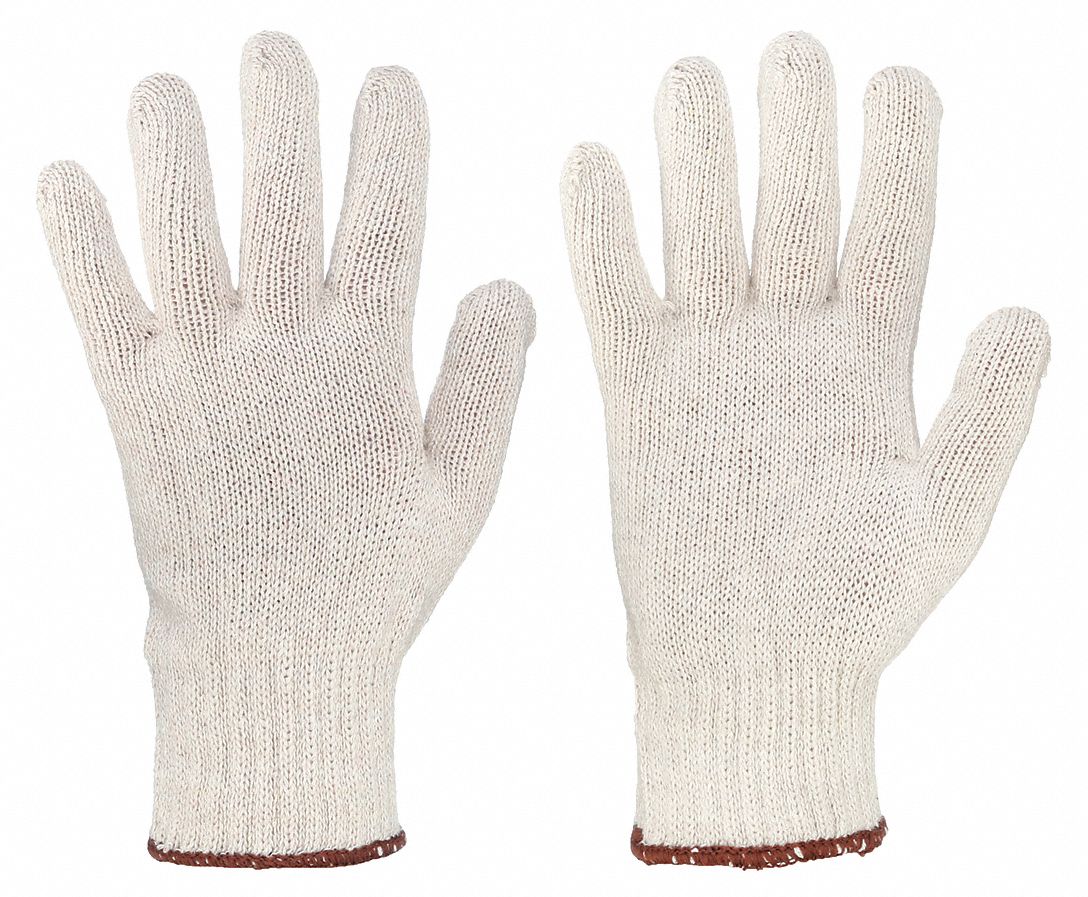CONDOR Cotton, Knit Gloves, Beige, L, Heavyweight, Uncoated Glove