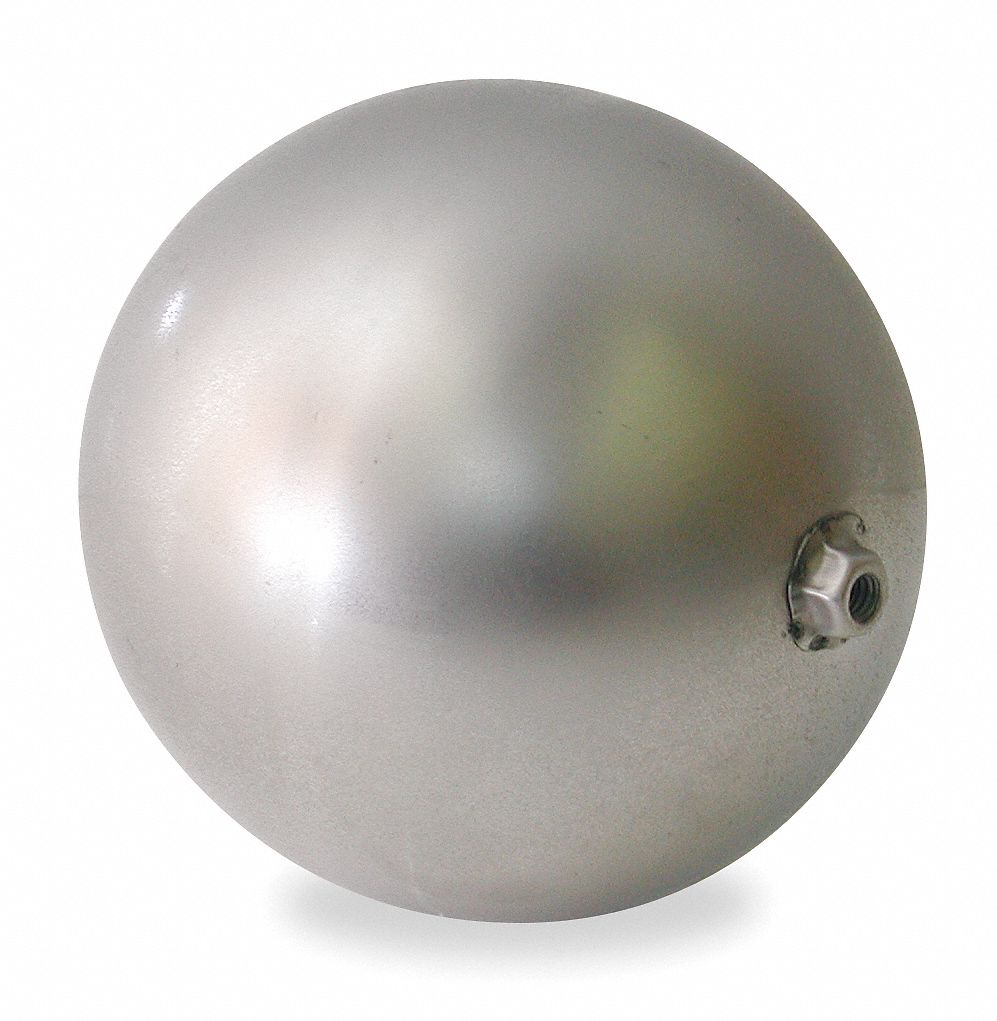 DAYTON Float Ball Stainless Steel, Internal Connection, 5 in Float Dia