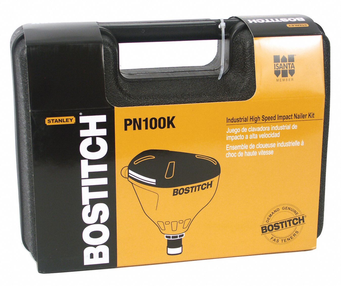 BOSTITCH Nail Gun Kit: Impact Nailer, 0°, Bump, For 1 3/4 in to 7 in