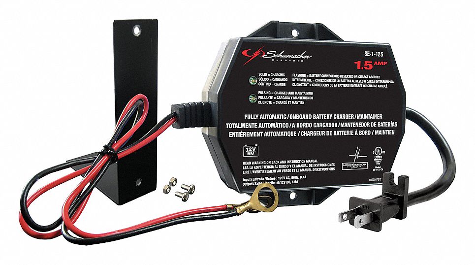 DSR PROSERIES Battery Charger,6-12VDC,1.5A - 2UXD5|SE-1-12S-CA - Grainger