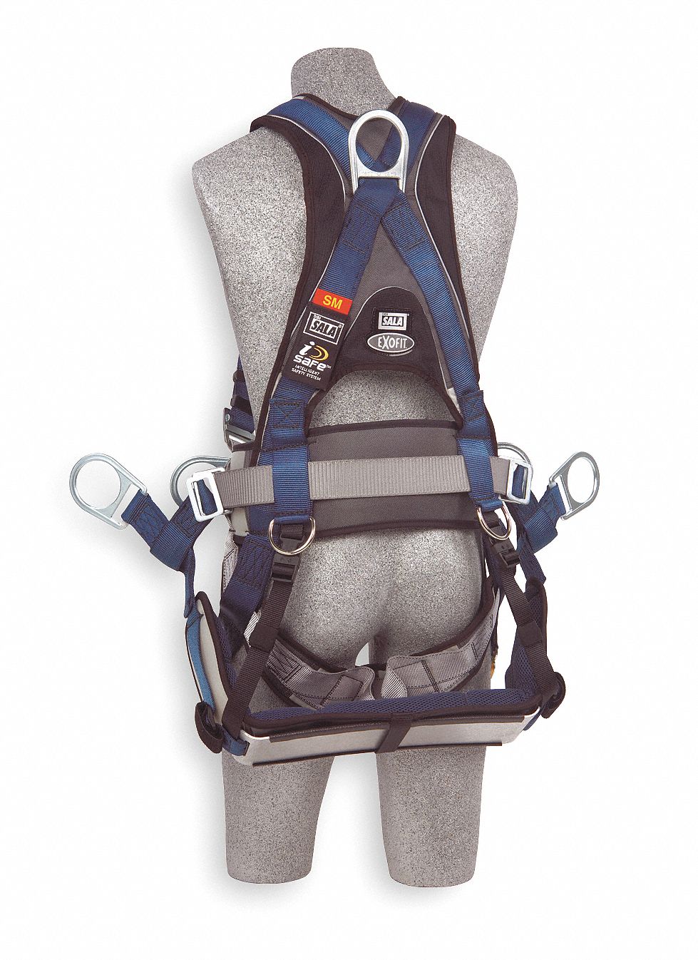 3M DBISALA Full Body Harness, 420 lb, Blue M 2UZL91108651 Grainger
