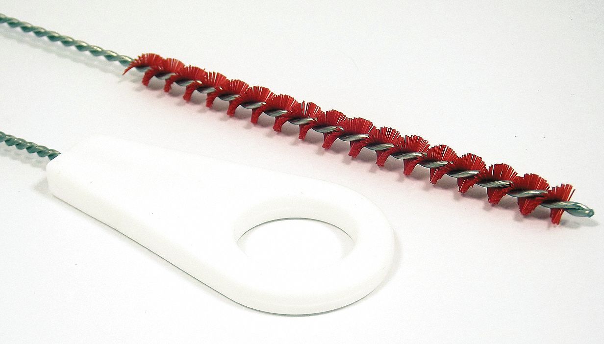 TOUGH GUY Pipe Brush Nylon Bristles, Plastic Handle, 3/8 in Brush Dia