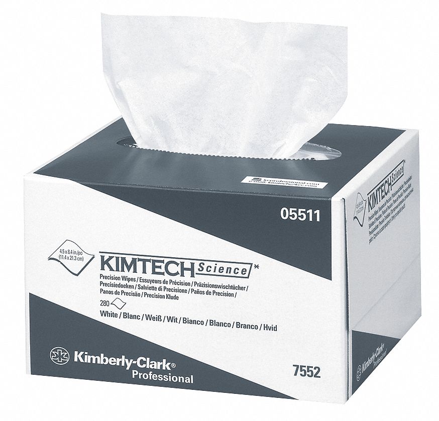 KIMTECH Dry Wipe, KIMTECH SCIENCE Precision Wipes, 41/2 in x 81/2 in