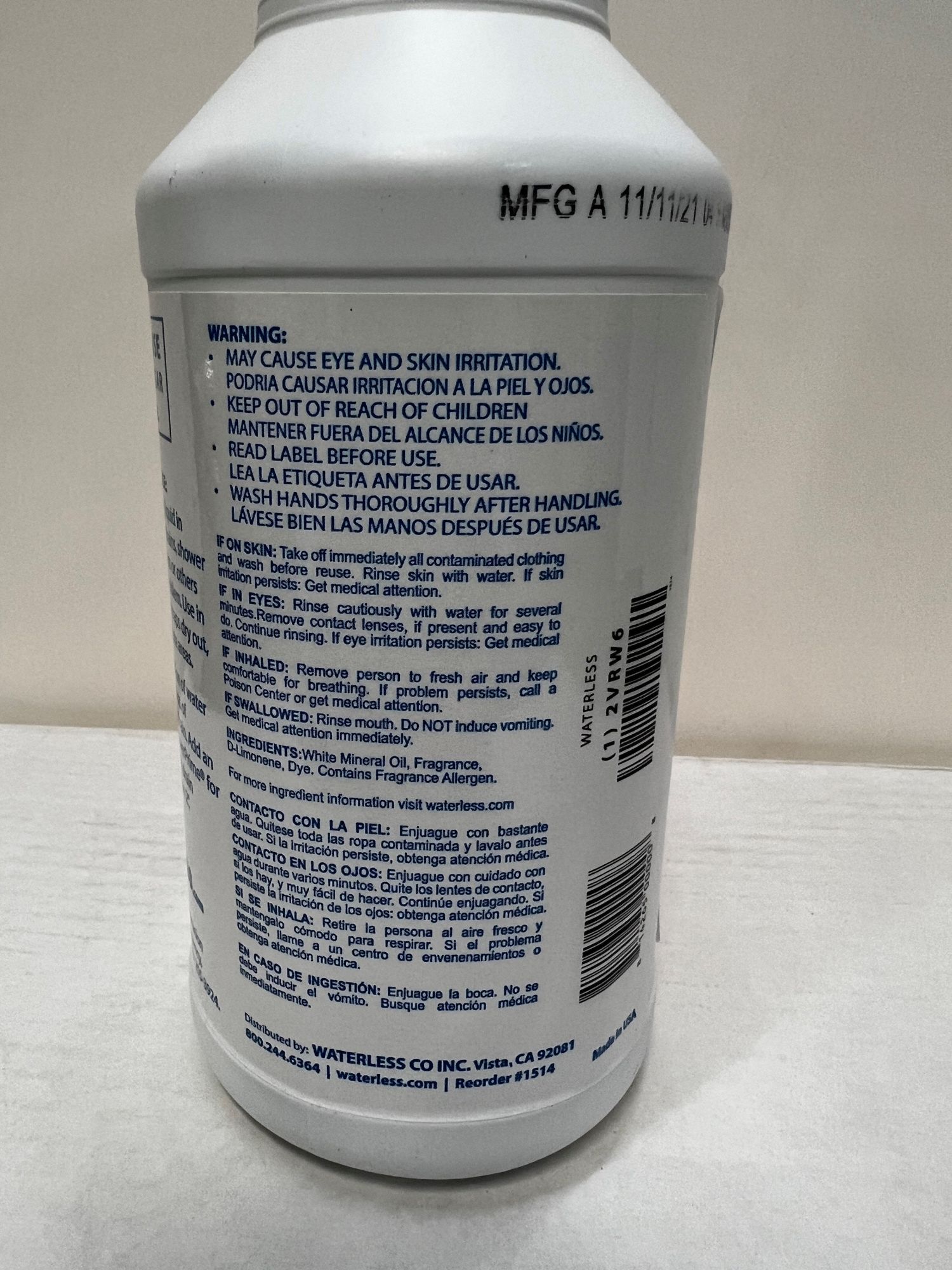 WATERLESS NOFLUSH URINAL Drain Cleaner Bottle, 32 oz, Liquid, Floral