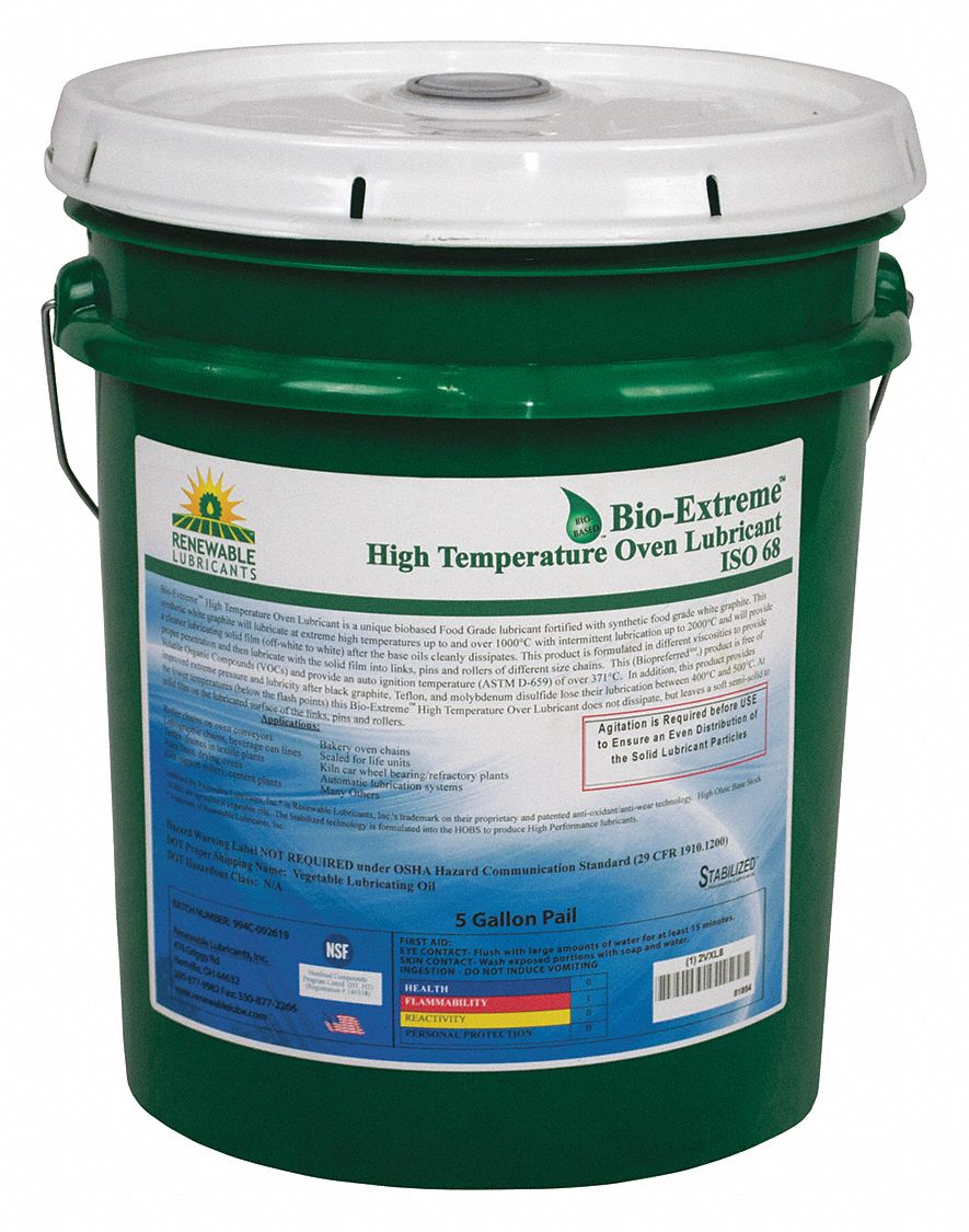 28° to 2000°F, H1 Food Grade, Chain and Wire Rope Lubricant 2VXL8