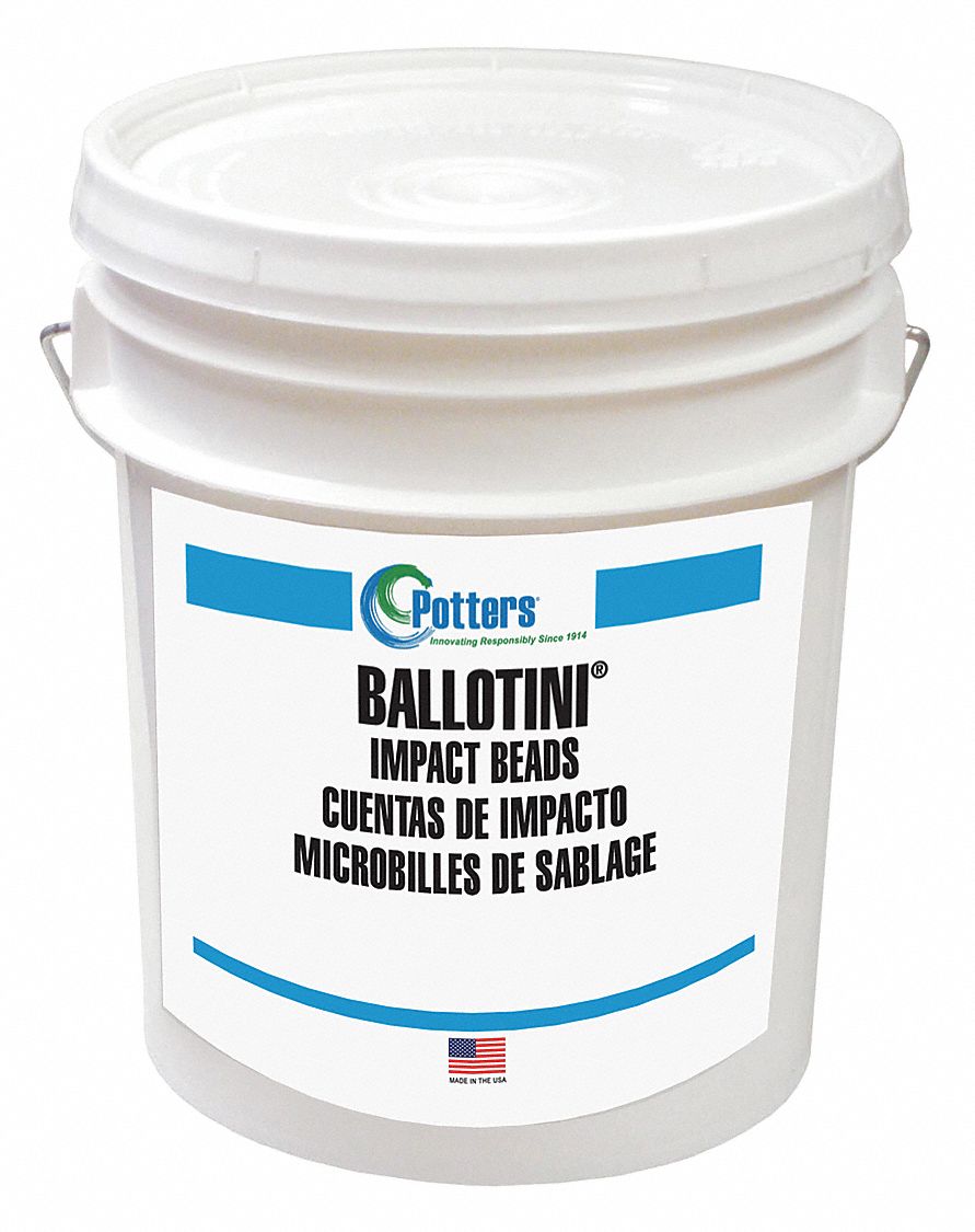 BALLOTINI Glass Beads Blast Media, 45 to 90 Nominal Dia. Micron Range