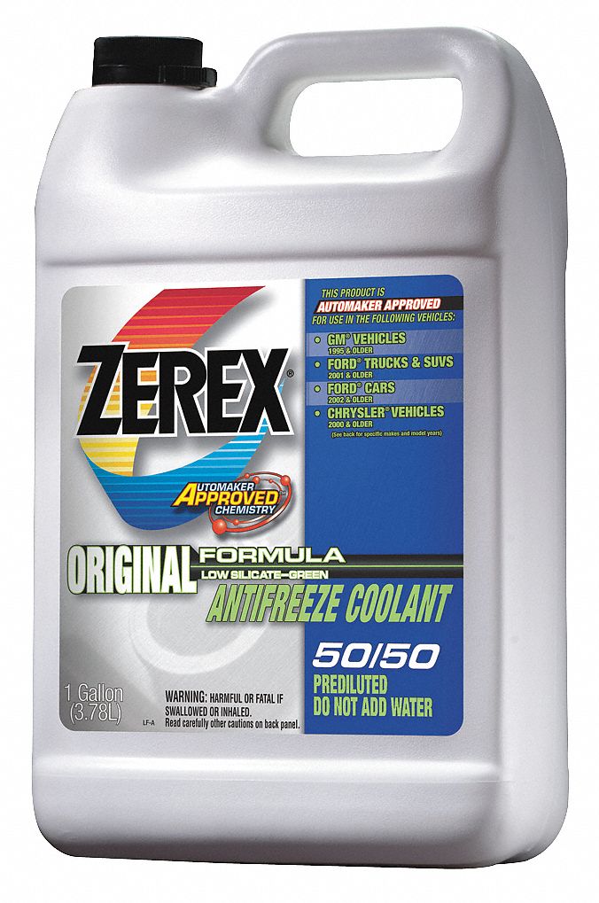 ZEREX Antifreeze Coolant, 1 gal., Plastic Bottle, Dilution Ratio 50/