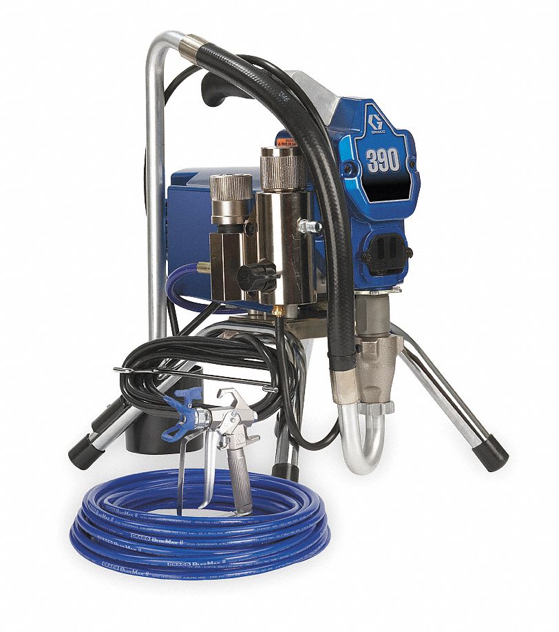 Commercial Airless Paint Sprayer, 5/8 HP, 0.47 gpm Flow Rate, Operating