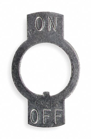 CARLING TECHNOLOGIES Toggle Switch Legend Plate, 15/32" Inside Dia., 15