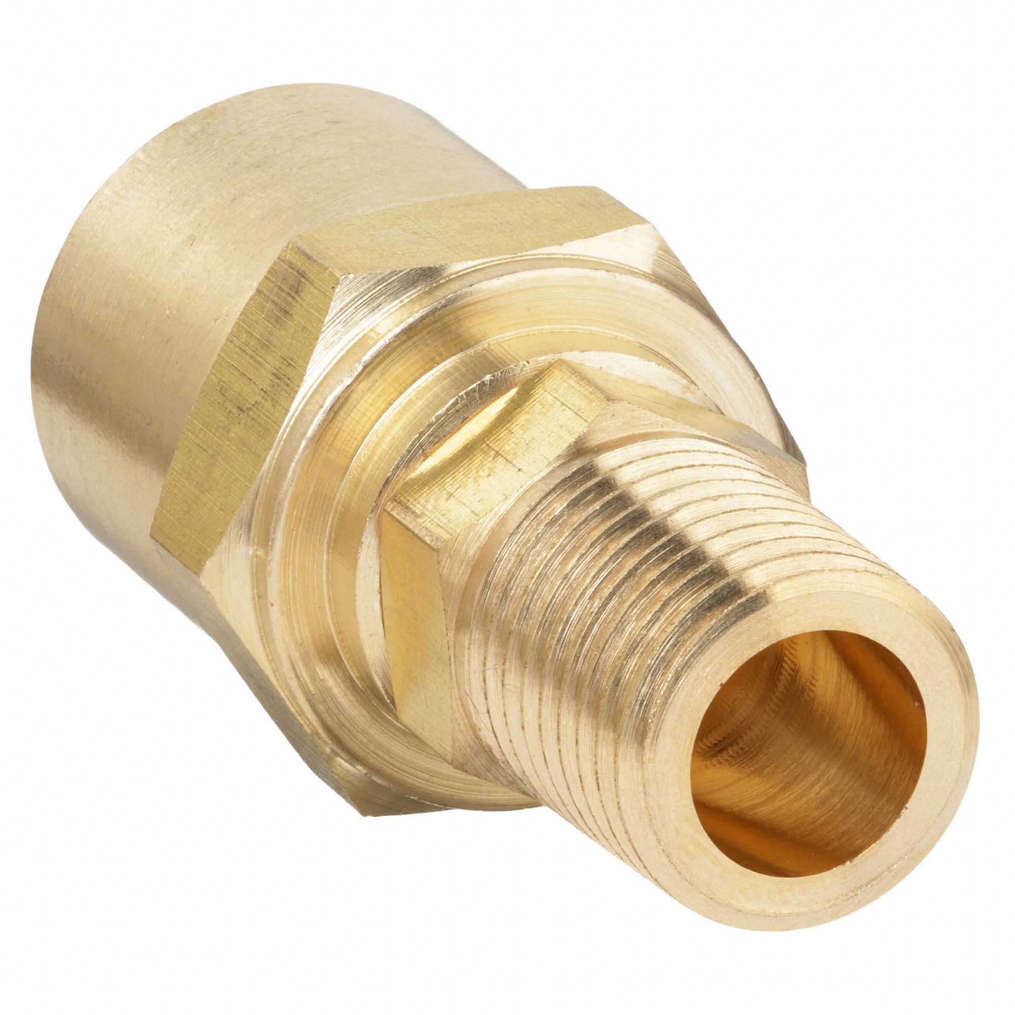 GRAINGER APPROVED Hydraulic Hose Fitting, Fitting Material Brass x