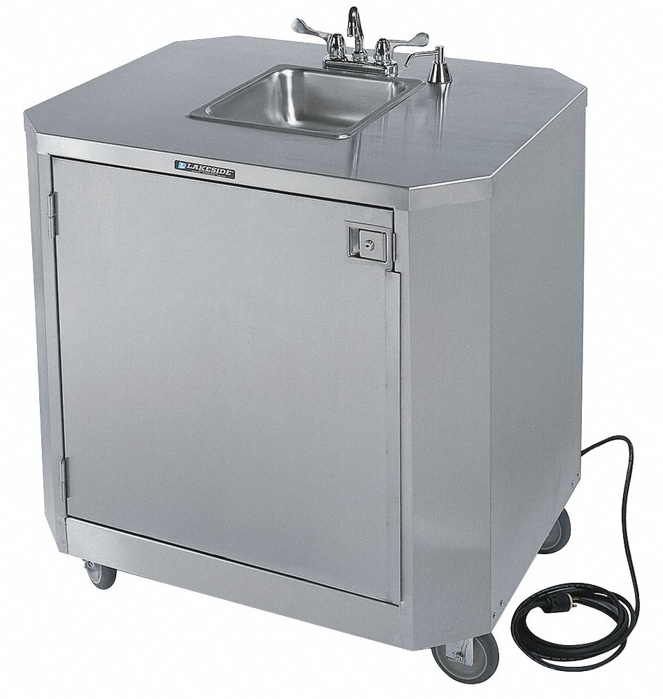 Lakeside, Dual Manual Handle, Portable Hand Washing Station 2XJN59610 Grainger