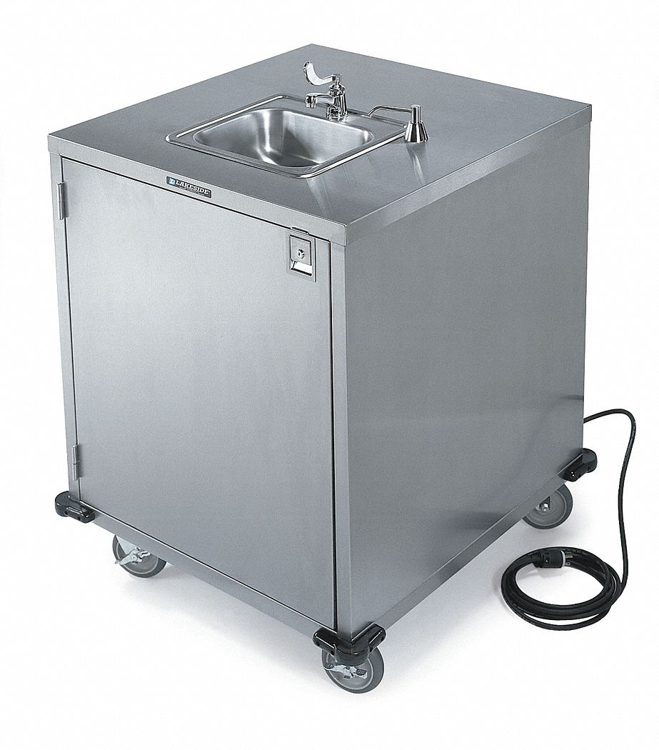 Lakeside, Single Manual Handle, Portable Hand Washing Station 2XJN69600 Grainger